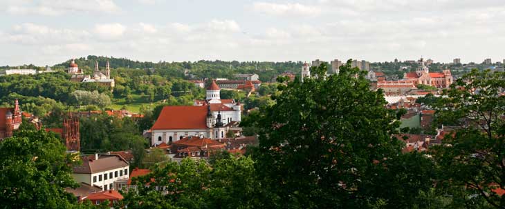 Vistas del casco antiguo de Vilnius